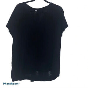 Old navy black VNeck  blouse Sz XL
